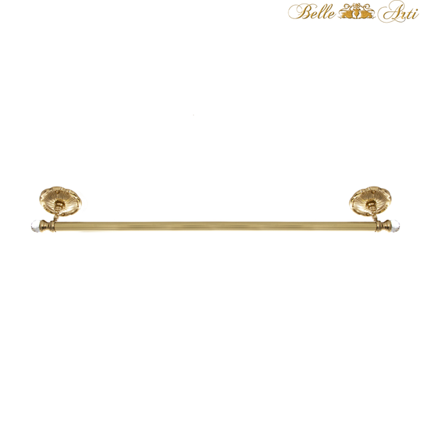 Towel rail made of real brass decorated with crystal - noble and rustproof