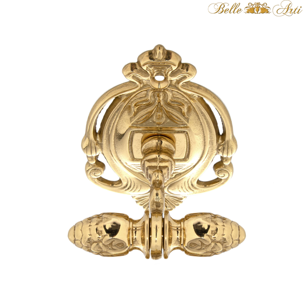 Luxury towel hook 2-fold made of real brass Classic - noble and rustproof