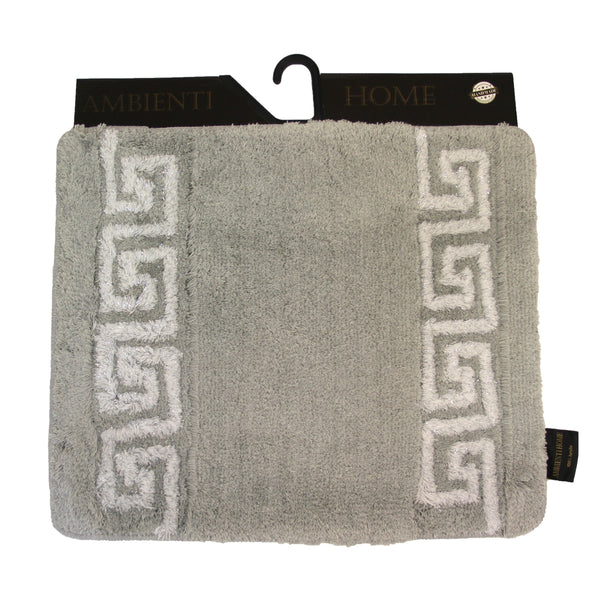 Meander Bath Mat Grey-Silver Acrylic