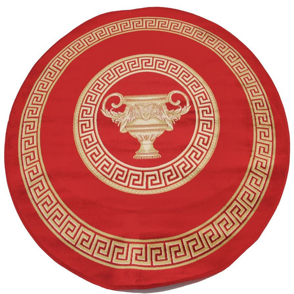 Carpet Round Amphora Red