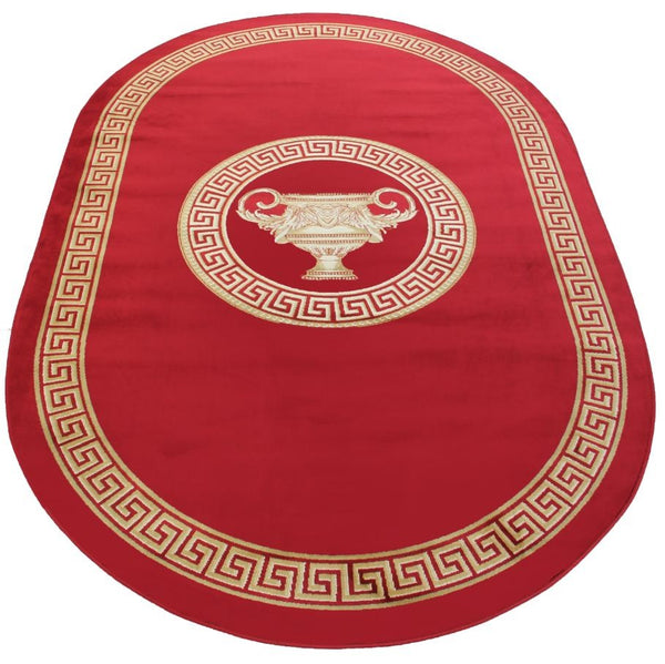Carpet Oval Amphora Red