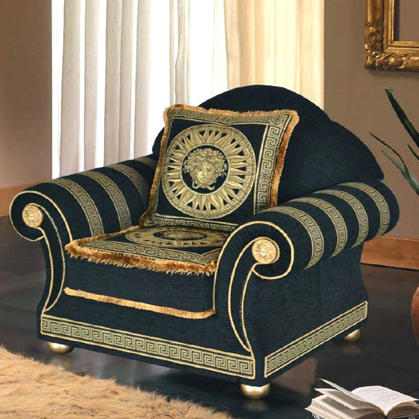 Prestige Black Fabric Sofa Set