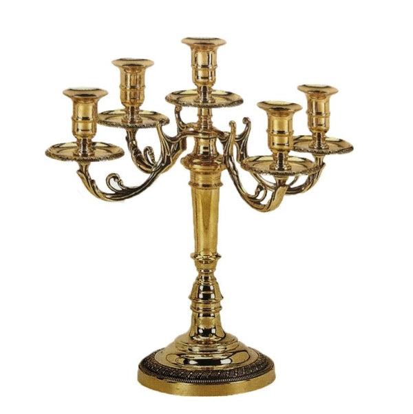 Candlestick gold 5-flame