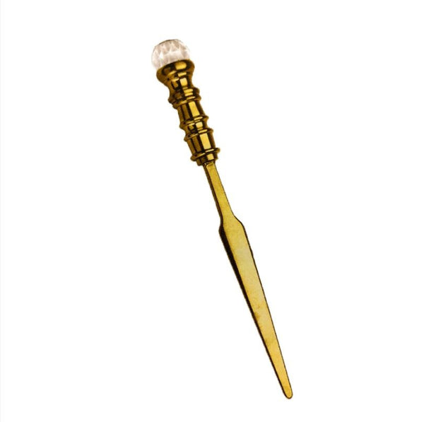 Letter opener brass crystal
