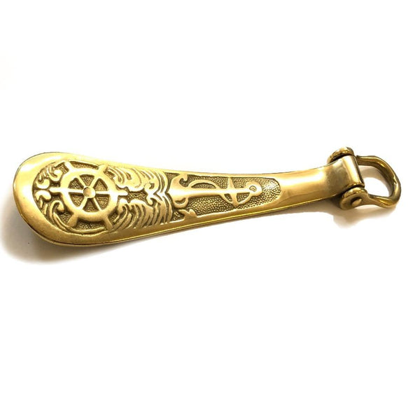 Shoehorn pendant brass