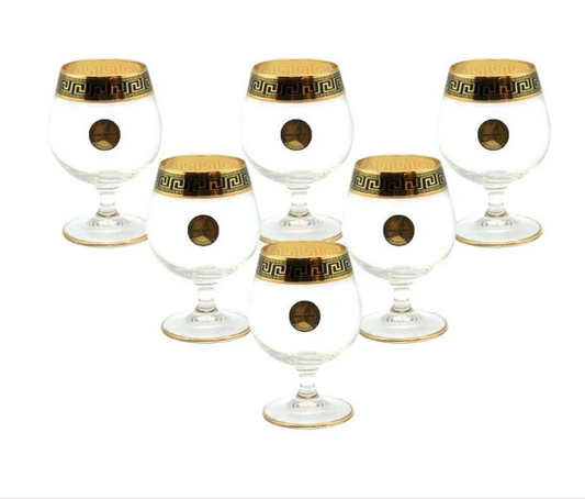 Exclusive meander cognac glasses
