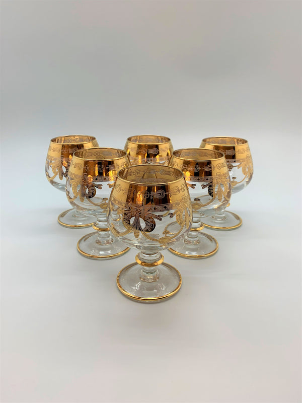 Exclusive Murano lead crystal cognac glasses