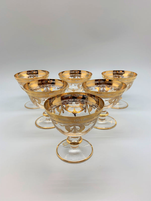 Exclusive Murano lead crystal champagne glasses