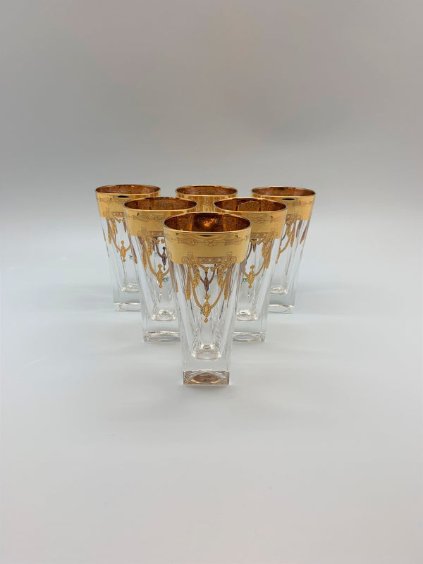 Exclusive Murano Lead Crystal Long Drink Glasses