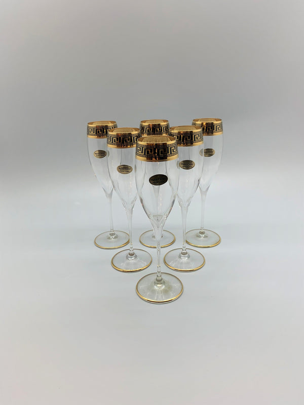 Exclusive meander sparkling wine glasses