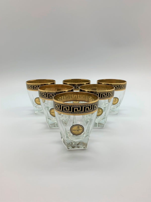Exclusive meander whisky glasses
