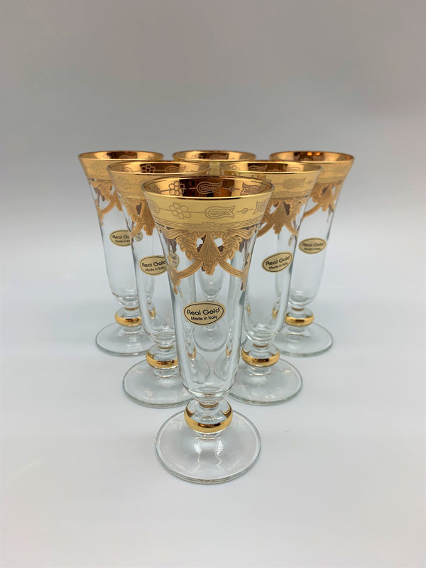 Exclusive Torcello Floral Sparkling Wine / Prosecco Glasses