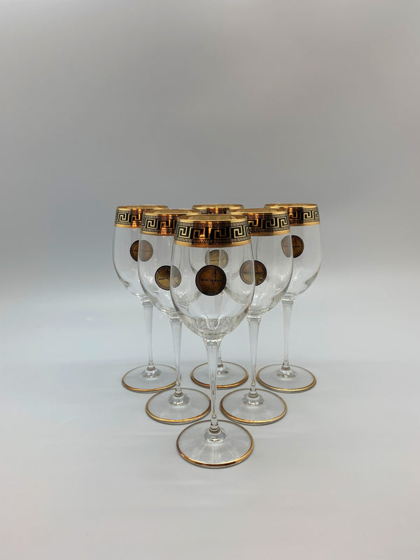 Exclusive meander Bordeaux glasses