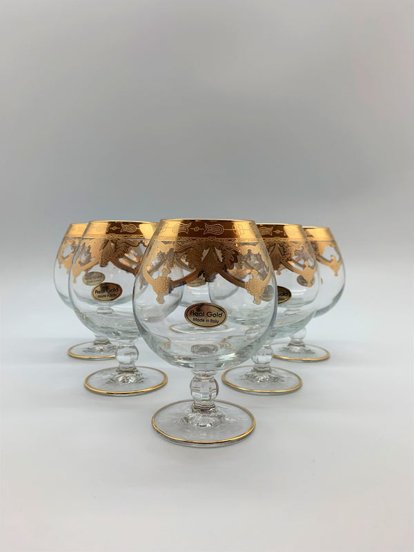 Exclusive Torcello Floral Cognac Glasses
