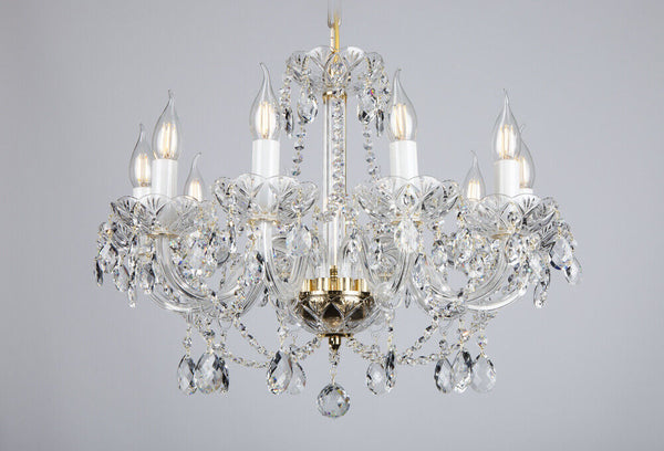 Crystal glass chandelier ceiling light ceiling lamp classic gold