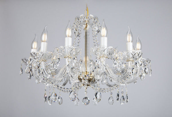 Crystal glass chandelier ceiling light ceiling lamp classic gold