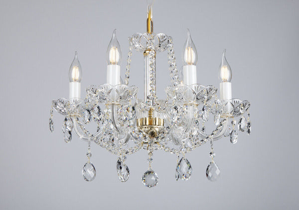 Crystal glass chandelier ceiling light ceiling lamp classic gold