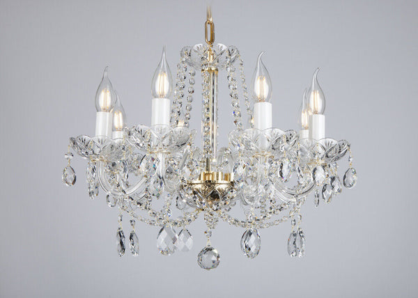 Crystal glass chandelier ceiling light ceiling lamp classic gold