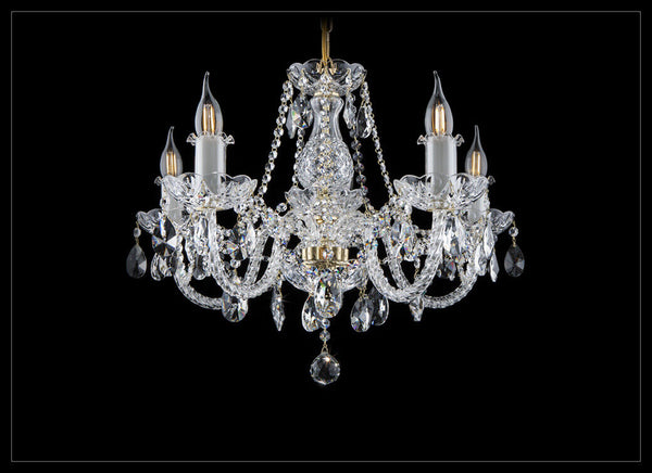 Crystal glass chandelier ceiling light ceiling lamp classic gold