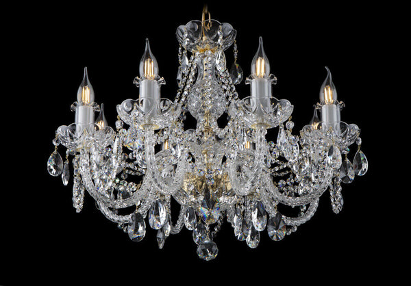 Crystal glass chandelier ceiling light ceiling lamp classic gold