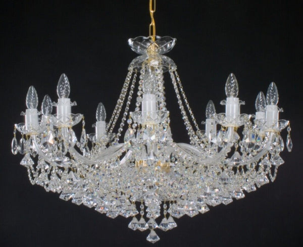 Crystal glass chandelier ceiling light ceiling lamp classic gold