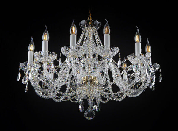 Crystal glass chandelier ceiling light ceiling lamp classic gold