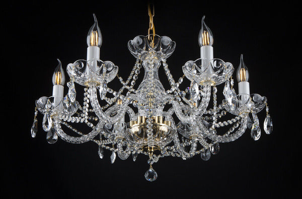 Crystal glass chandelier ceiling light ceiling lamp classic gold