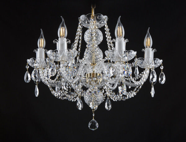 Crystal glass chandelier ceiling light ceiling lamp classic gold