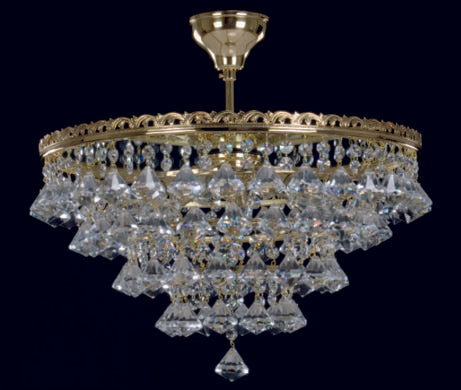 Crystal glass chandelier ceiling light ceiling lamp classic gold