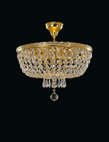 Crystal glass chandelier ceiling light ceiling lamp classic gold