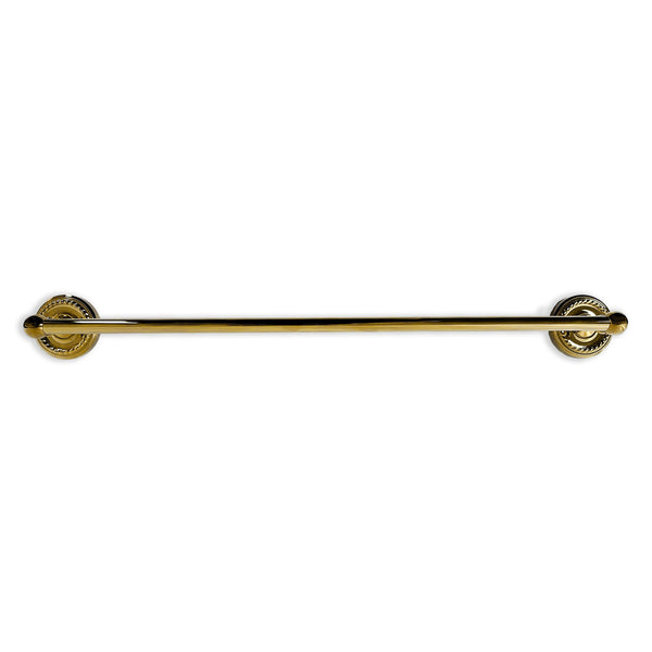 Luxury towel holder made of brass Verona - rustproof & gold polished - wall mounting - 58 cm