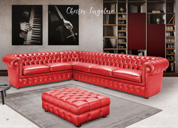 Corner sofa set Chester leather