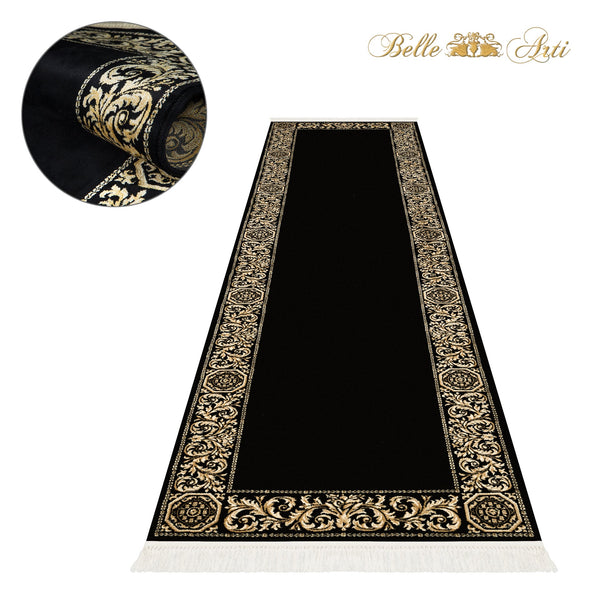 Carpet Runner Baroque Black
