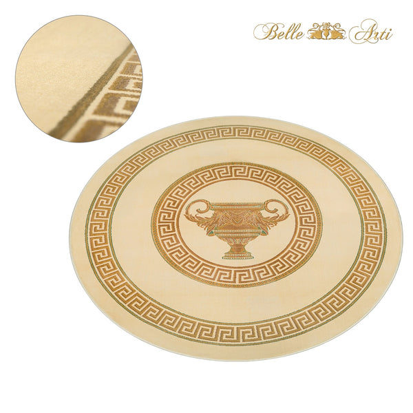 Carpet Round Amphora Beige