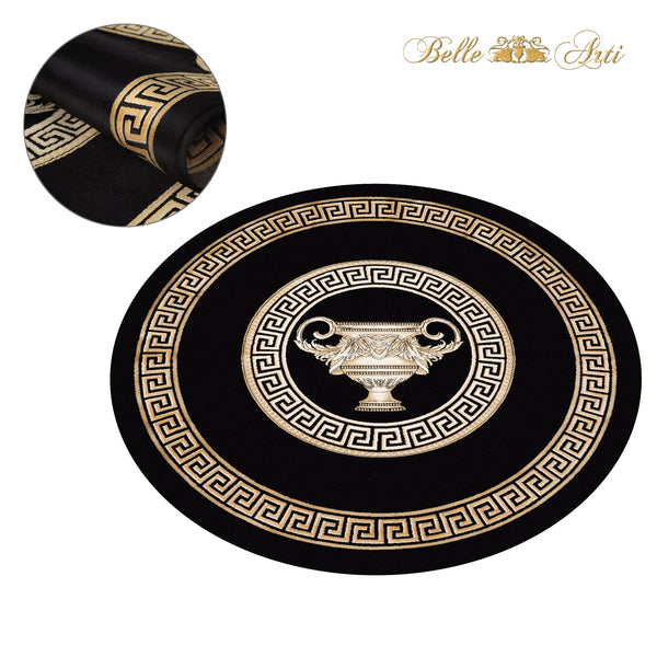 Carpet Round Amphora Black