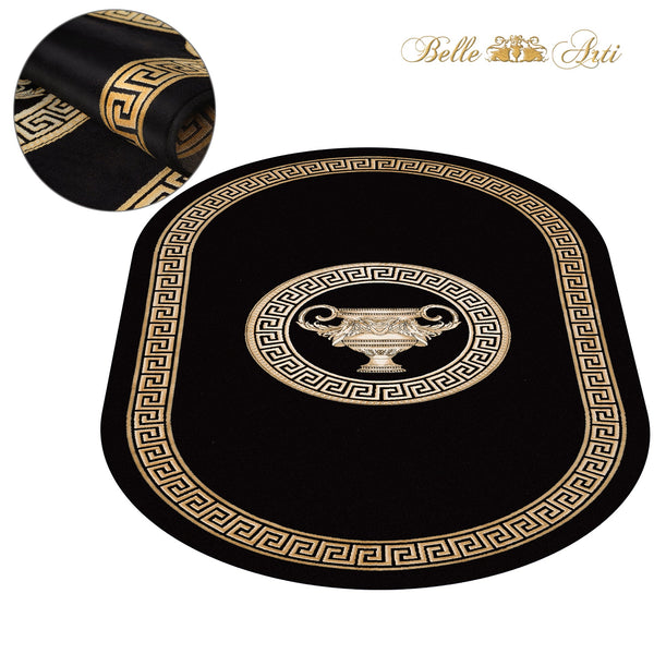 Carpet Oval Amphora Black