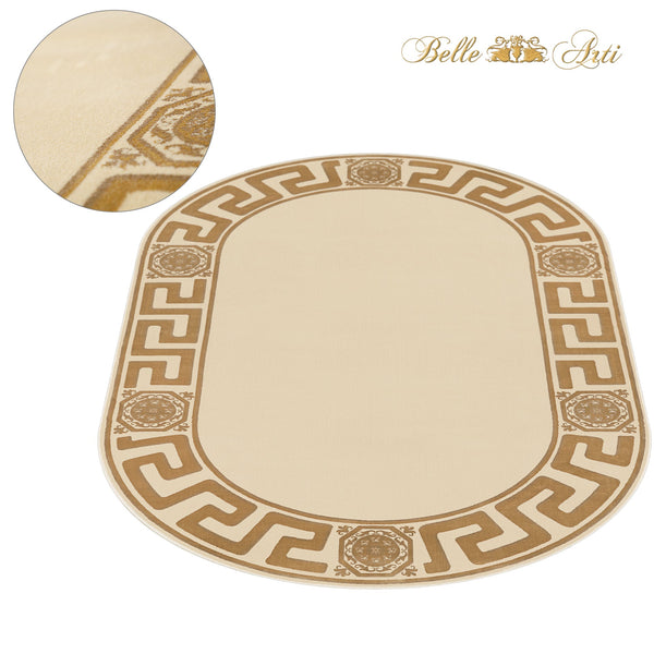 Carpet Oval Meander Beige