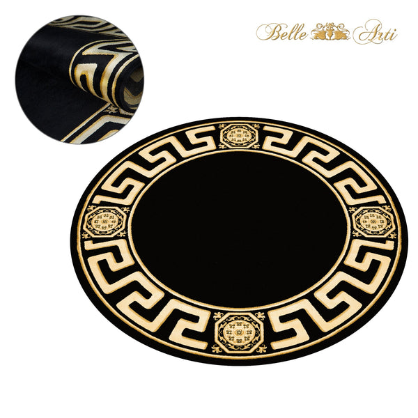 Carpet Round Meander Black