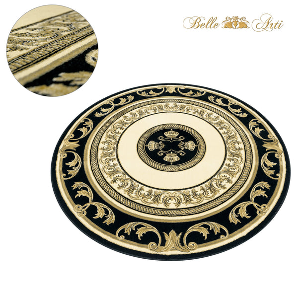 Carpet Round Pegasus Beige Black