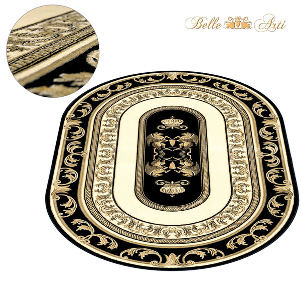 Carpet Oval Pegasus Beige Black