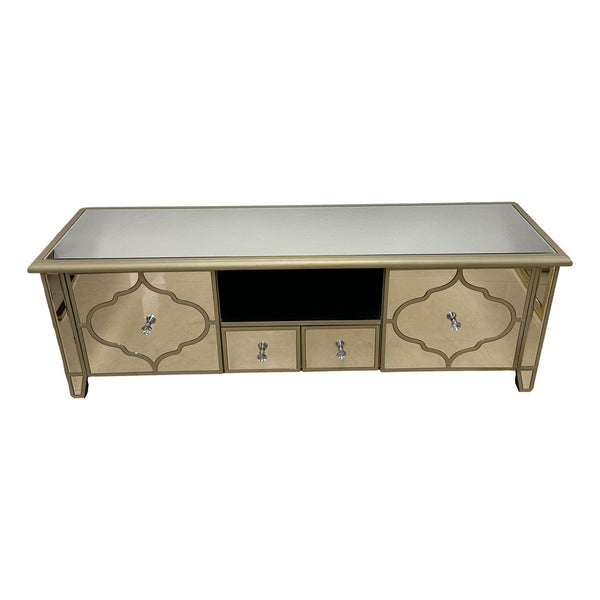TV cabinet mirrored wooden frame