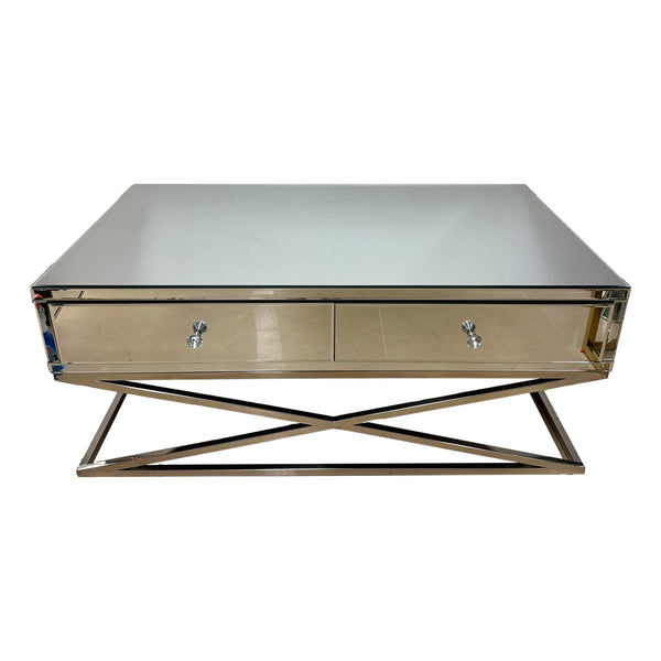 Coffee Table Mirrored Silver
