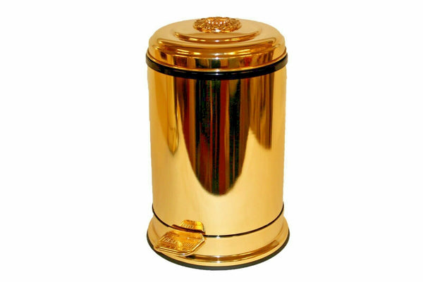 Exclusive Trash can pedal bin Gold pedal operated trash can