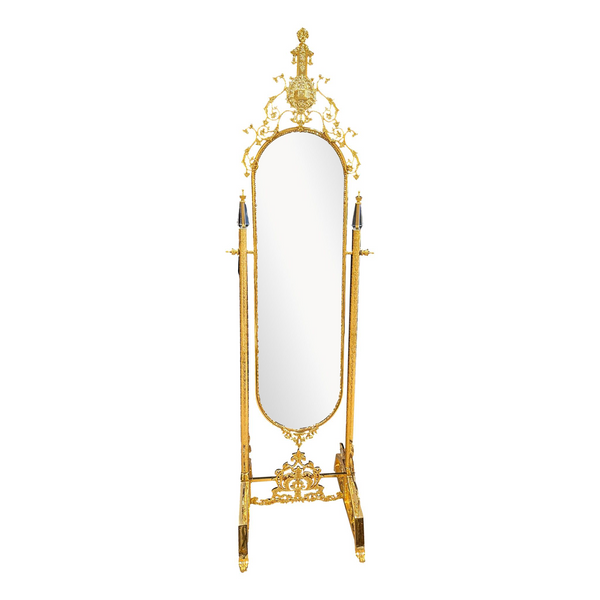 Standing mirror gold crown